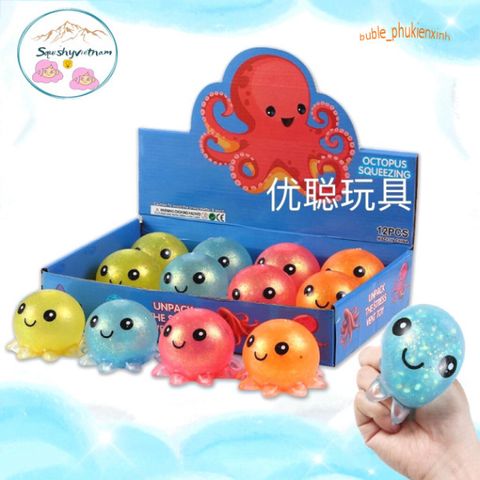 Mochi Bạch Tuộc Xốp Sáng Màu Ngộ Nghĩnh - Đồ Chơi Giảm Stress Mềm Mại, An Toàn Cho Trẻ Em Từ 5 Tuổi, Quà Tặng Thú Vị