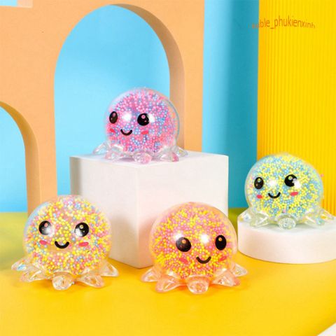Mochi Bạch Tuộc Xốp Sáng Màu Ngộ Nghĩnh - Đồ Chơi Giảm Stress Mềm Mại, An Toàn Cho Trẻ Em Từ 5 Tuổi, Quà Tặng Thú Vị