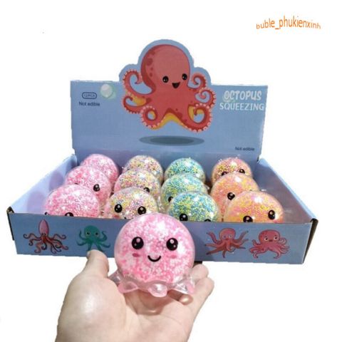 Mochi Bạch Tuộc Xốp Sáng Màu Ngộ Nghĩnh - Đồ Chơi Giảm Stress Mềm Mại, An Toàn Cho Trẻ Em Từ 5 Tuổi, Quà Tặng Thú Vị