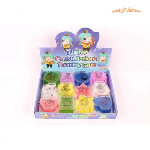 Hộp 24 Hũ Slime Cung Hoàng Đạo - Chất Nhờn Ma Quái Cho 12 Chòm Sao - Đồ Chơi Sáng Tạo An Toàn Cho Trẻ Em