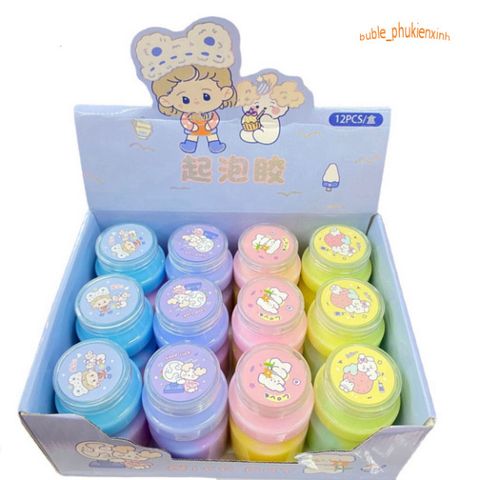 Hũ Slime Sữa Chuối Dâu Rainbow Pastel - Đồ Chơi Chất Nhầy Giải Trí Squishy Thú Vị Cho Trẻ Em