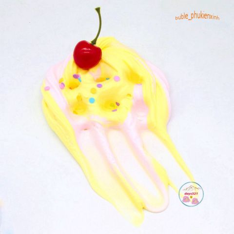 Đồ Chơi Slime Cherry Bơ Cốm Dẻo 200g - Chất Nhão Mịn Thơm Ngon Giúp Giảm Căng Thẳng, An Toàn Cho Trẻ Em