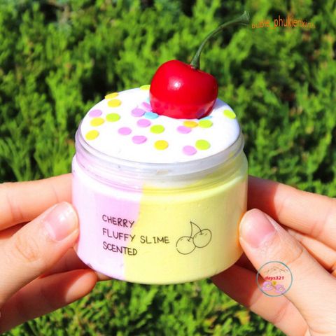 Đồ Chơi Slime Cherry Bơ Cốm Dẻo 200g - Chất Nhão Mịn Thơm Ngon Giúp Giảm Căng Thẳng, An Toàn Cho Trẻ Em
