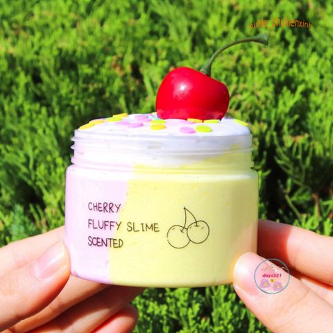 Đồ Chơi Slime Cherry Bơ Cốm Dẻo 200g - Chất Nhão Mịn Thơm Ngon Giúp Giảm Căng Thẳng, An Toàn Cho Trẻ Em