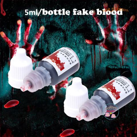 Máu Giả Hóa Trang Ma Cà Rồng 5ml - Plasma Nhân Tạo An Toàn cho Halloween, Biểu Diễn Sân Khấu, Trang Trí Tiệc