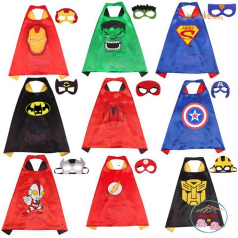 Bộ Áo Choàng Siêu Nhân Avengers - Người Nhện, Captain America, Người Sắt & Batman - Đồ Chơi Hóa Trang Trẻ Em Sáng Tạo