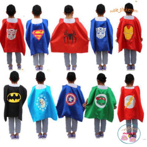 Bộ Áo Choàng Siêu Nhân Avengers - Người Nhện, Captain America, Người Sắt & Batman - Đồ Chơi Hóa Trang Trẻ Em Sáng Tạo
