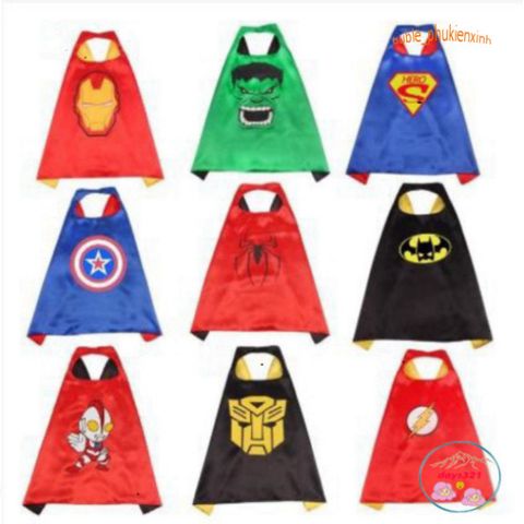 Bộ Áo Choàng Siêu Nhân Avengers - Người Nhện, Captain America, Người Sắt & Batman - Đồ Chơi Hóa Trang Trẻ Em Sáng Tạo
