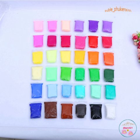 Combo 36 Gói Đất Sét Nhật Soft Clay - Nguyên Liệu Làm Butter Slime và Nặn Tượng Gudetama - Đồ Chơi Sáng Tạo Cho Trẻ Em