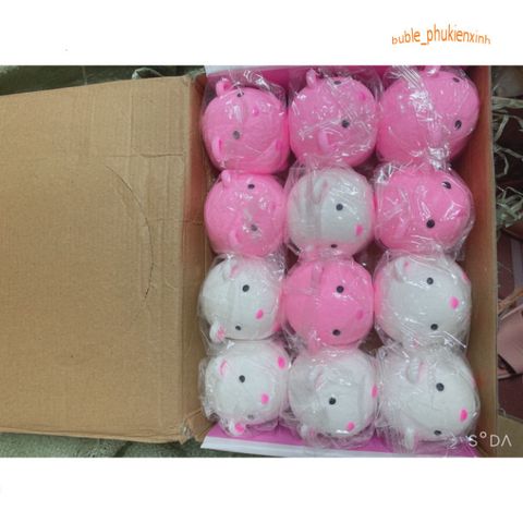 Đồ chơi Squishy Mochi hình chuột Hamster màu hồng dễ thương - Giảm stress, đàn hồi tuyệt vời cho trẻ từ 5 tuổi trở lên