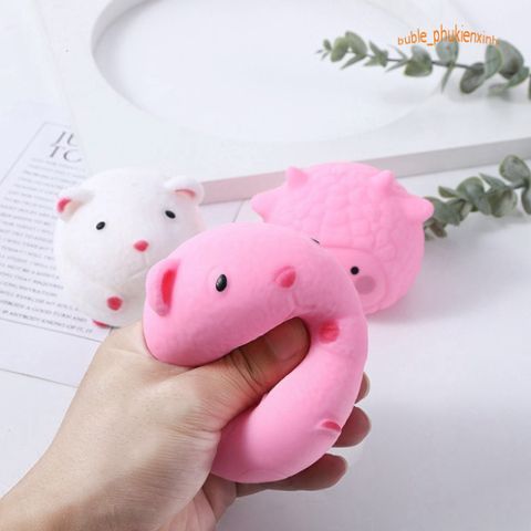 Đồ chơi Squishy Mochi hình chuột Hamster màu hồng dễ thương - Giảm stress, đàn hồi tuyệt vời cho trẻ từ 5 tuổi trở lên