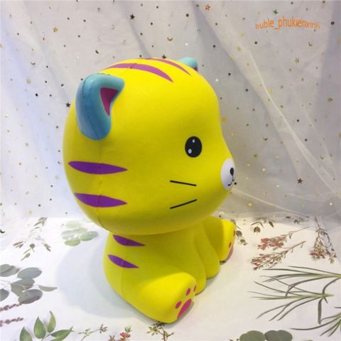 Đồ Chơi Squishy Mèo Vàng Ngồi Khổng Lồ - Dễ Thương, Mềm Mại, Giảm Stress, Quà Tặng Trẻ Em và Người Lớn