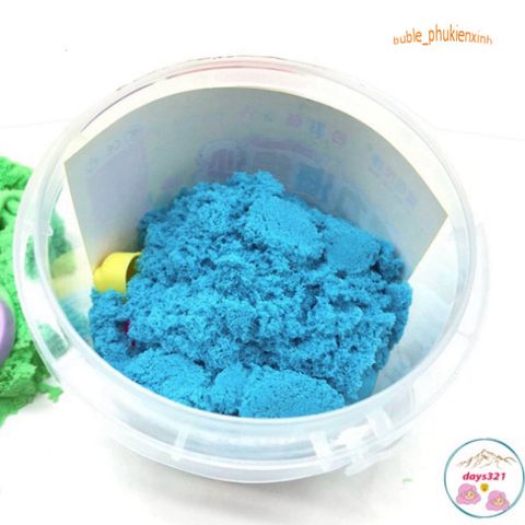 Hộp Cát Động Lực 1000ML Kèm 700gr Cát Nặn Chơi - Hộp Tròn Tiện Lợi Có Tay Xách Cho Trẻ Em