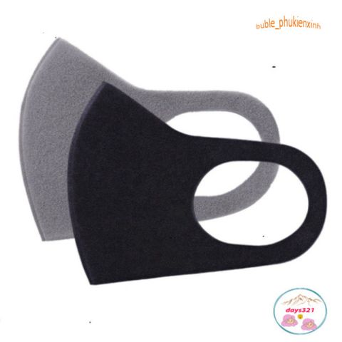 Khẩu Trang Vải Đen Trơn GUARD Hàn Quốc - Chống Bụi, Chống Nắng, Cotton Cao Cấp, Phong Cách Lịch Lãm, Dành Cho Nam Nữ