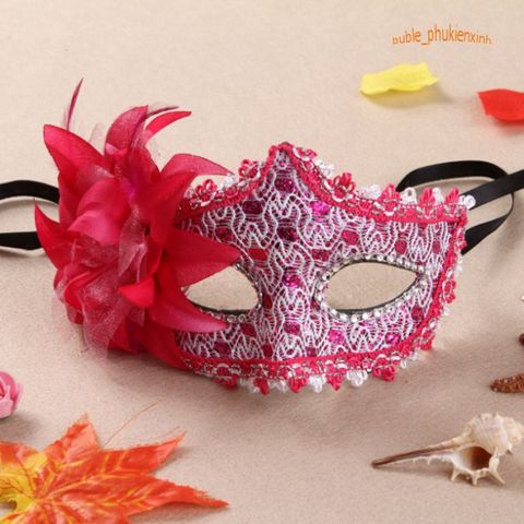 Mặt Nạ Halloween Nửa Mặt Lông Vũ Kim Sa Sang Trọng - Phụ Kiện Hóa Trang Độc Đáo Cho Tiệc 2023
