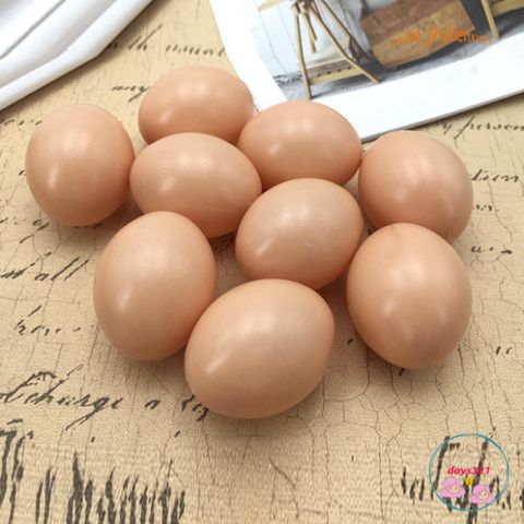 Bộ 10 Trứng Gà Giả Nhựa - Dụng Cụ Mô Hình Chuồng Ấp & Học Tập Sinh Học Cho Trẻ Em - An Toàn, Thân Thiện Với Môi Trường