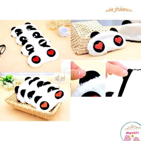 Mặt Nạ Ngủ Bịt Mắt Gấu Trúc Dễ Thương - Phụ Kiện Du Lịch Tiện Lợi, Giúp Ngủ Ngon Ở Mọi Nơi