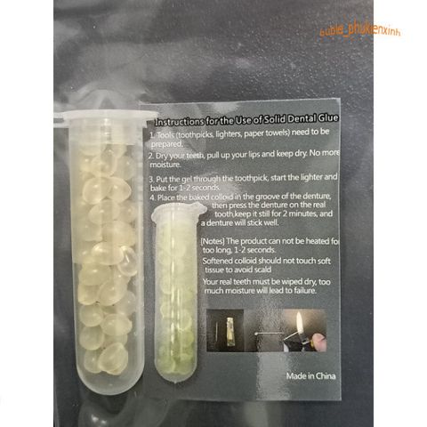 Keo Gắn Răng Giả Tạm Thời 10g - Dụng Cụ Chăm Sóc Răng Miệng An Toàn, Hỗ Trợ Nụ Cười Hoàn Hảo, Sử Dụng Dễ Dàng