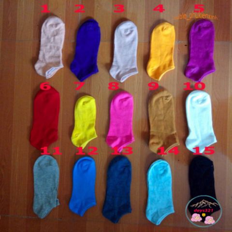 Tất Vớ Cổ Ngắn Trơn Cho Nam Nữ - Chất Liệu Cotton Thoải Mái, Khả Năng Thấm Hút Mồ Hôi, Phong Cách Hiện Đại, Thích Hợp Mọi Dịp
