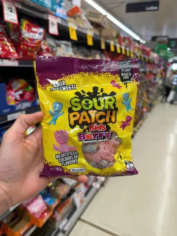 Kẹo dẻo Sour Patch Kids Úc 190g - Hương vị chua ngọt hài hòa - Snack thú vị cho mọi lúc, dễ ăn mỗi ngày