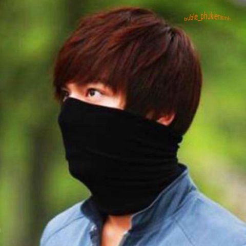 Khăn Đa Năng Chống Nắng LEE MIN HO - Khẩu Trang Ống Phong Cách, Chống Bụi Màu Đen, Phụ Kiện Phượt Thủ Thiết Yếu