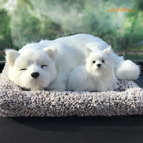 Thảm Trang Trí Ô Tô Mèo Trắng Đen Giống Thật 99% Với Lõi Than Hoạt Tính - Khử Mùi, Hút Ẩm, Trang Trí Độc Đáo cho Xe Hơi