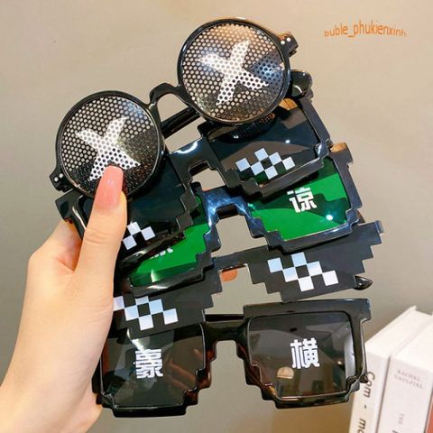 Kính Mắt Thuglife 6 Chấm MINECRAFT - Thiết Kế Thời Trang Độc Đáo, Nhiều Màu Sắc Cho Phong Cách Nổi Bật