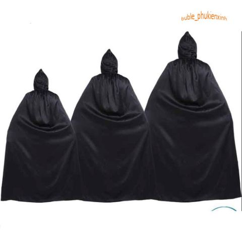 Áo Choàng Đen Hóa Trang Halloween Phù Thủy Ma Cà Rồng - Trang Phục Dự Tiệc Mùa Lễ Hội, Thời Trang Unisex Tuyệt Đẹp