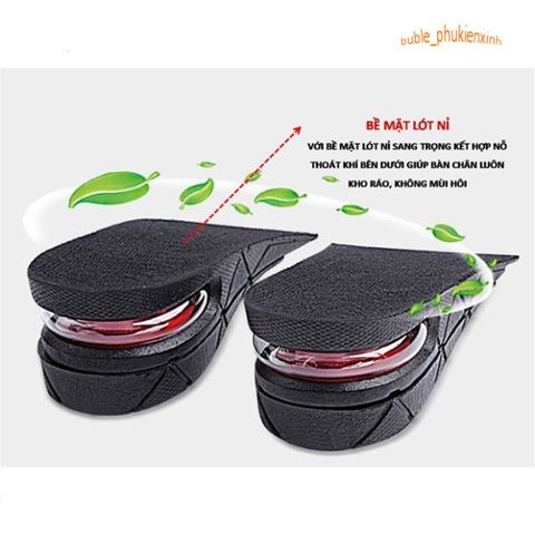 Cặp Lót Giày Tăng Chiều Cao Cao Cấp LOTGIAY - Đệm Khí Thoải Mái Cho Nam Nữ, Tăng Chiều Cao 3-9cm, Phù Hợp Tất Cả Size