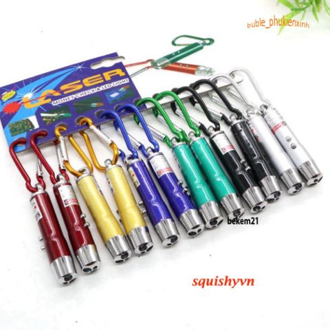 Đèn LASER Đa Năng 3 Tính Năng Kèm Móc Khóa Tiện Dụng - Sản Phẩm Đa Màu, Thiết Kế Gọn Nhẹ, Phù Hợp Mọi Trường Hợp sử Dụng