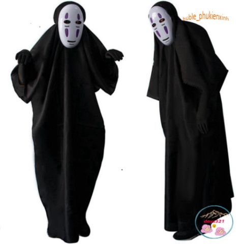 Bộ Trang Phục Cosplay Vô Diện Kaonashi - Hóa Trang Nhân Vật Hayao Miyazaki cho Trẻ Em và Người Lớn - Đầys Tràng và Thú Vị
