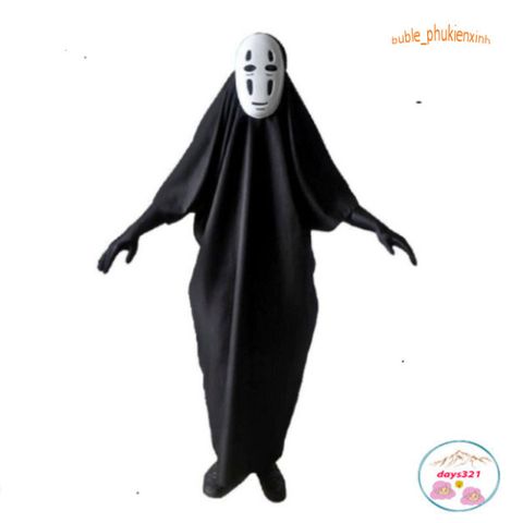 Bộ Trang Phục Cosplay Vô Diện Kaonashi - Hóa Trang Nhân Vật Hayao Miyazaki cho Trẻ Em và Người Lớn - Đầys Tràng và Thú Vị