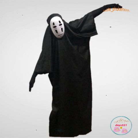 Bộ Trang Phục Cosplay Vô Diện Kaonashi - Hóa Trang Nhân Vật Hayao Miyazaki cho Trẻ Em và Người Lớn - Đầys Tràng và Thú Vị