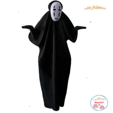 Bộ Trang Phục Cosplay Vô Diện Kaonashi - Hóa Trang Nhân Vật Hayao Miyazaki cho Trẻ Em và Người Lớn - Đầys Tràng và Thú Vị