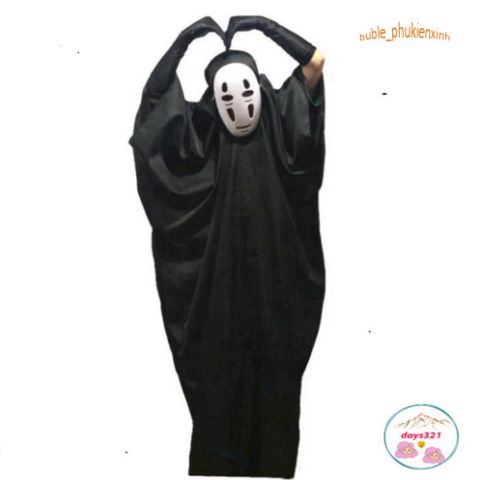 Bộ Trang Phục Cosplay Vô Diện Kaonashi - Hóa Trang Nhân Vật Hayao Miyazaki cho Trẻ Em và Người Lớn - Đầys Tràng và Thú Vị