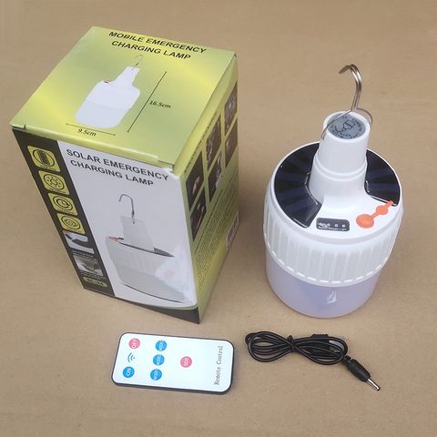 Bóng Đèn LED Năng Lượng Mặt Trời 120W Có Điều Khiển Từ Xa - Chiếu Sáng Tiết Kiệm Năng Lượng Cho Ngoài Trời Và Dã Ngoại