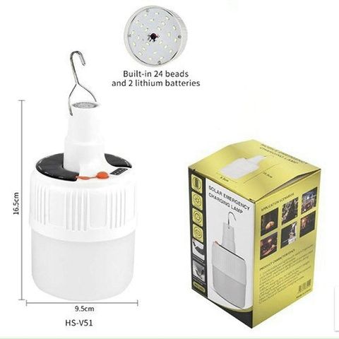 Bóng Đèn LED Năng Lượng Mặt Trời 120W Có Điều Khiển Từ Xa - Chiếu Sáng Tiết Kiệm Năng Lượng Cho Ngoài Trời Và Dã Ngoại