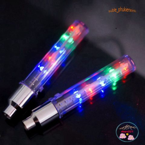 Đèn LED Gắn Van Bánh Xe Đạp, Xe Máy, Ô Tô - Đèn Ánh Sáng 5 Bóng Đa Màu Tự Động Kích Hoạt Khi Di Chuyển, Phụ Kiện Thể Thao An Toàn, Sành Điệu