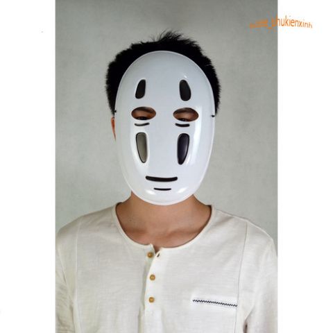 Mặt Nạ Cosplay Nhân Vật Vô Diện Halloween - Phụ Kiện Hóa Trang Độc Đáo Cho Lễ Hội Thêm Kỳ Bí