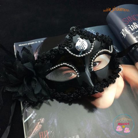 Mặt Nạ Dazzling Đính Kim Cương Giả và Lông Vũ - Phụ Kiện Sang Trọng Cho Tiệc Cưới và Biểu Diễn Nghệ Thuật