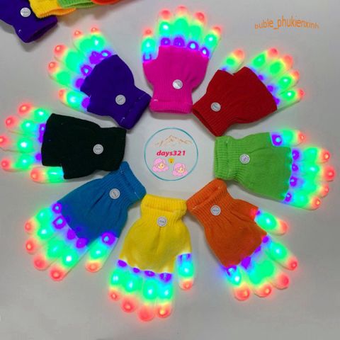 Găng Tay LED Phát Sáng Độc Đáo 3 Chế Độ - Phụ Kiện Thú Vị Cho Tiệc, Hòa Nhạc, Biểu Diễn Nghệ Thuật Đường Phố