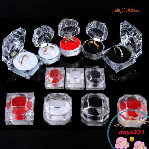 Khay Đựng Nhẫn Tròn Acrylic Sang Trọng - Vật Trưng Bày Thời Thượng Cho Bàn Trang Điểm, Đồ Trang Sức Thú Vị
