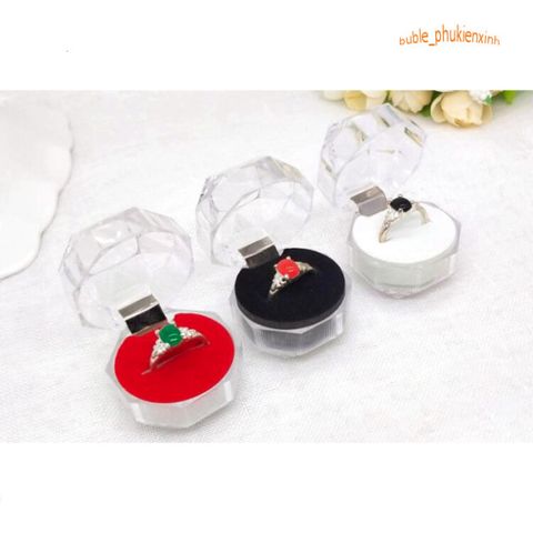 Khay Đựng Nhẫn Tròn Acrylic Sang Trọng - Vật Trưng Bày Thời Thượng Cho Bàn Trang Điểm, Đồ Trang Sức Thú Vị