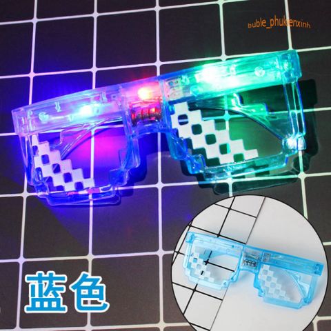 Kính Thuglife 6 Chấm MINECRAFT Đèn LED Nhiều Màu - Phụ Kiện Thời Trang Độc Đáo, Phát Sáng Cá Tính Cho Giới Trẻ