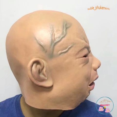 Mặt nạ EM BÉ KHÓC - Đạo cụ hóa trang Đức TikTok cho Halloween và cosplay, chất liệu latex an toàn, phong cách độc đáo, vui nhộn.
