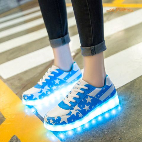 Giày Phát Sáng Đèn LED Thể Thao Hàn Quốc - 8 Chế Độ Đổi Màu Cho Nam Nữ, Thời Trang Xuân Hè Rực Rỡ