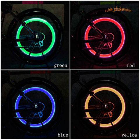 Đèn LED Kích Hoạt Chuyển Động Gắn Van Bánh Xe Đạp, Xe Máy, Ô Tô - An Toàn và Thời Trang Ban Đêm, Nhiều Màu Sắc Tùy Chọn