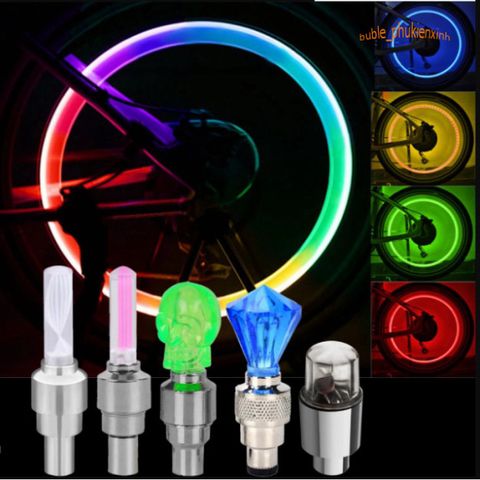 Đèn LED Gắn Van Bánh Xe Hình Đầu Lâu - Tiết Kiệm Pin và Thông Minh Cho Xe Đạp, Xe Hơi - Phụ Kiện Độc Đáo, Ấn Tượng