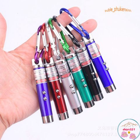 Đèn Laser Đồ Chơi Cho Chó Mèo - Đèn Pin Đa Năng 2 Trong 1 Kèm Móc Treo Chìa Khóa - Phụ Kiện Thú Cưng An Toàn, Tiện Lợi