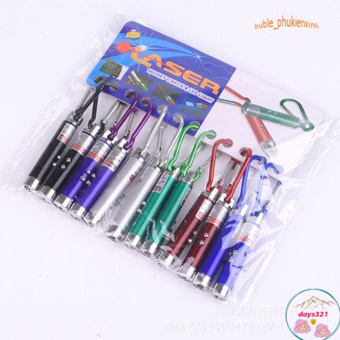 Đèn Laser Đồ Chơi Cho Chó Mèo - Đèn Pin Đa Năng 2 Trong 1 Kèm Móc Treo Chìa Khóa - Phụ Kiện Thú Cưng An Toàn, Tiện Lợi